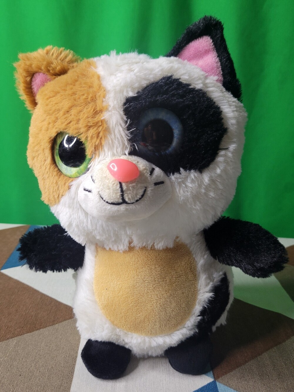Plush Calico Cat Toy White, Black & Tan PF-PPC20 Stuffed Animal Plushie